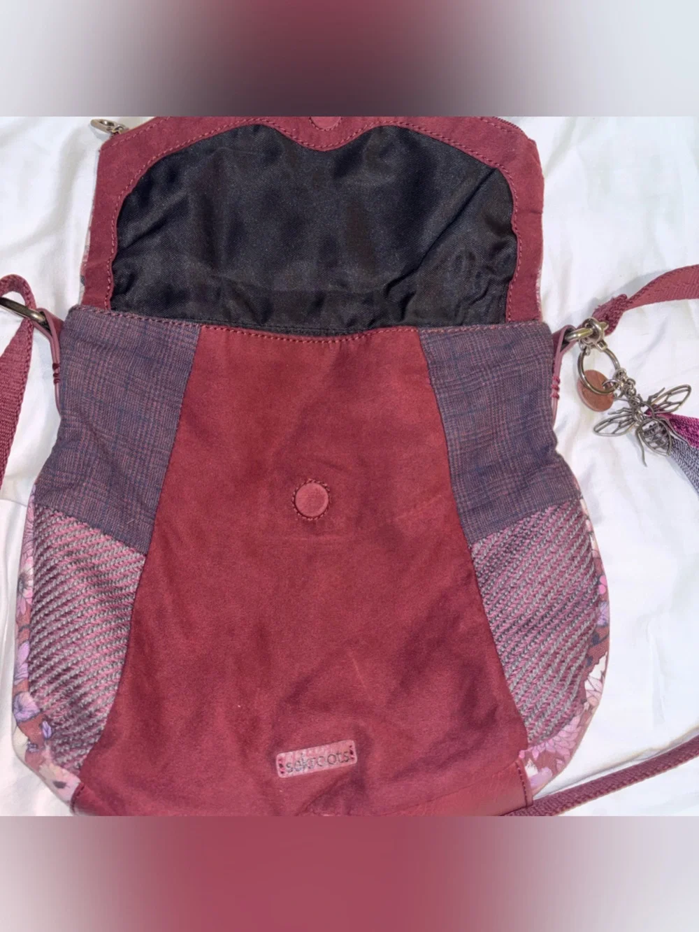 Women’s Burgundy Floral SAK ROOTS Crossbody Bag